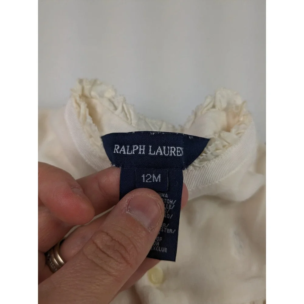 Ralph Lauren Cream Velour Dress
